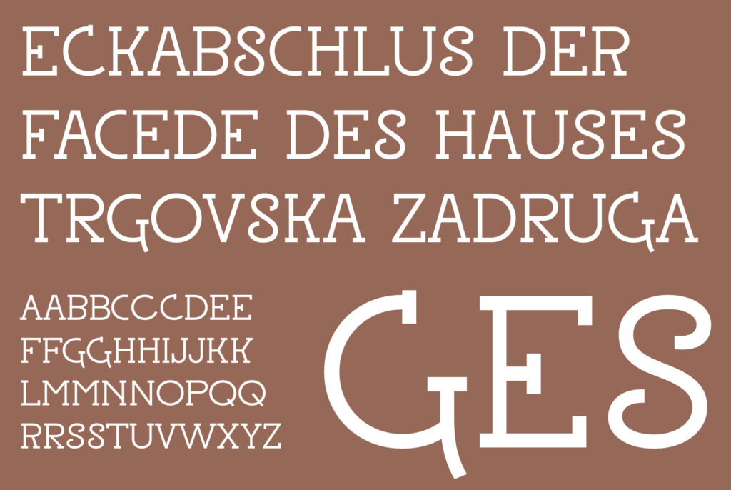 Custom typeface for Natalija's House, Štanjel
