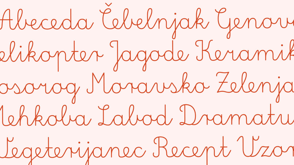 Custom typeface Pisanka